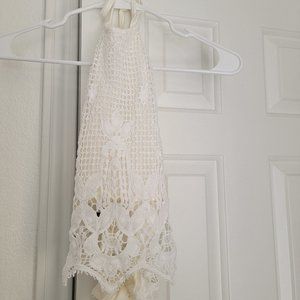 Express S/P White Halter Top